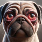 pug with dry eyes