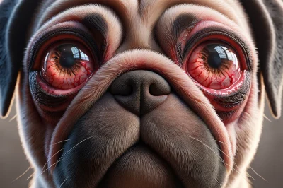 pug with dry eyes